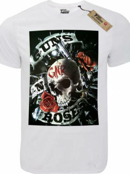 Takeposition T-cool T-shirt Guns N' Roses Λευκό