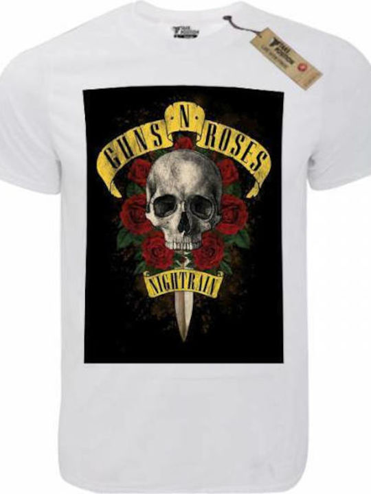 Takeposition T-shirt Guns N' Roses T-cool σε Λευκό χρώμα