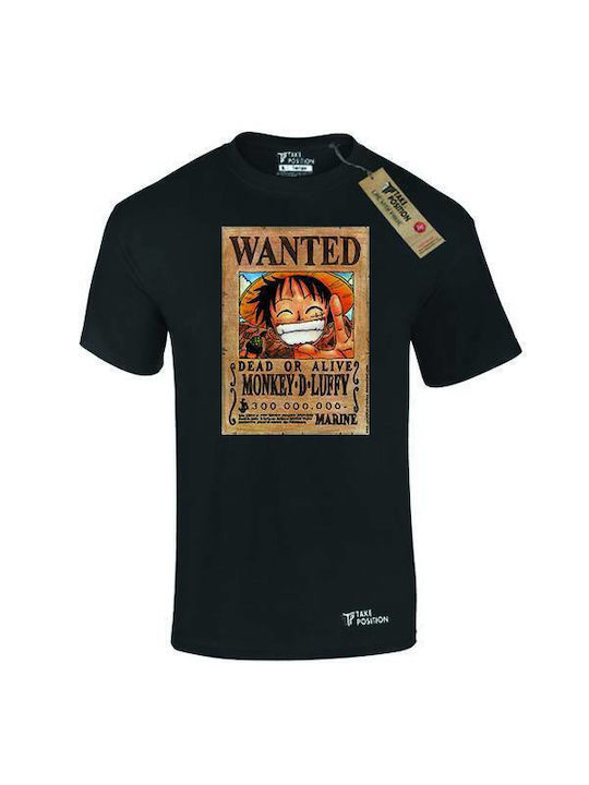 Takeposition Monkey D.Luffy Wanted T-shirt Schwarz