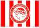 Teamfahne Teamfahne Netzstempel OLYMPIACOS FC Gestreift 50x75cm