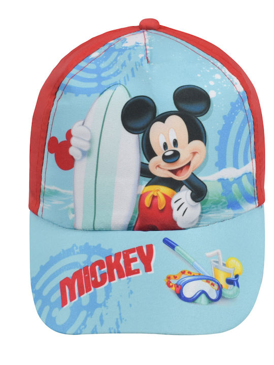 Stamion Kids' Hat Jockey Fabric Sunscreen Mickey Red