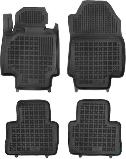 Rezaw Plast Set of Front and Rear Mats 4pcs Tray Type for Mercedes-Benz V 2018+ Black