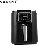 Sokany Air Fryer with Removable Basket 7lt Black