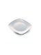 Chios Hellas Plate Shallow Square made of Porcelain White 24cm