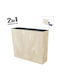 Marhome Ζαρντινιέρα Πλαστική Μπεζ 77x23.5x68.6εκ.