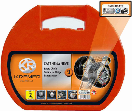 Kremer Anti-slip Chains Thickness 9mm Passenger Car 2pcs