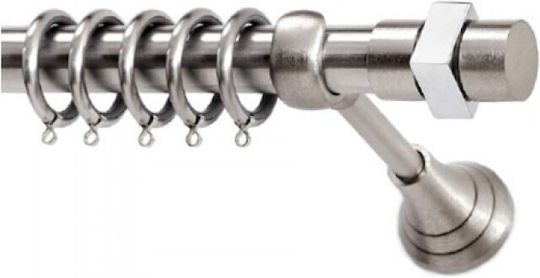 Anartisi Metallisch Vorhangstange S11 Einfach Φ25mm 200cm Nickel Satin