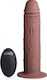 7X Realistic Vibrator With Remote Control Brown