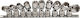 BGS Technic Abgewinkelte Nüsse Sechskant mit Vierkant-Antrieb 3/8" Set 10Stück