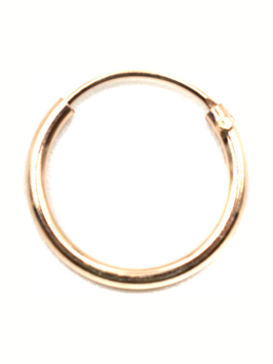 Poco Loco Nose Hoop Earring Made of Gold Plated Silver Pink