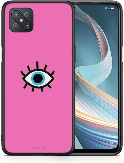 Smartfits Eye Back Cover Plastic / Silicone Pink (Oppo Reno4 Z) 7522783559835_42928901128347