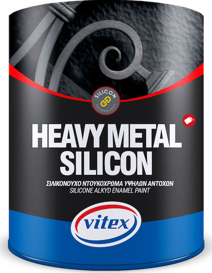 Vitex Βερνικόχρωμα Αντισκωριακό Διαλύτου Heavy Metal Silicon 0.75lt Μαύρο Γυαλιστερό
