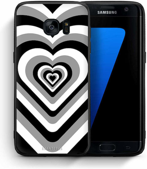 Smartfits Hearts Back Cover Πλαστικό Μαύρο (Galaxy S7 Edge)