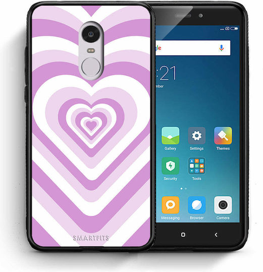 Smartfits Hearts Umschlag Rückseite Kunststoff Flieder (Redmi Note 4) A00_SM1-XI-RDMNOT4_LILACHEARTS_RO1