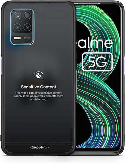 Smartfits Sensitive Content Заден Калъф Пластмаса Черен (Realme 8 5G)