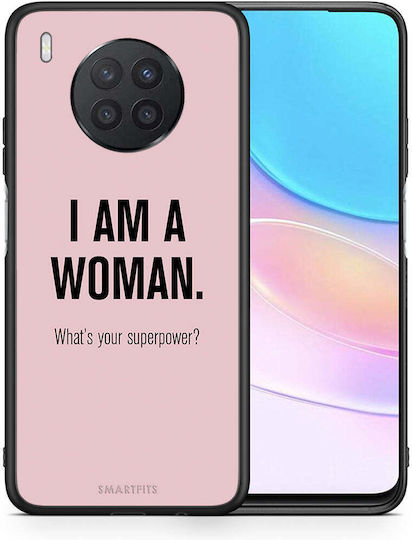 Smartfits Superpower Woman Back Cover din Plastic / Silicon Roz (Huawei Nova 8i / Honor 50 Lite)