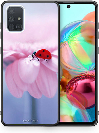Smartfits Ladybug Flower Задна корица Силикон Многоцветен (Galaxy A71)