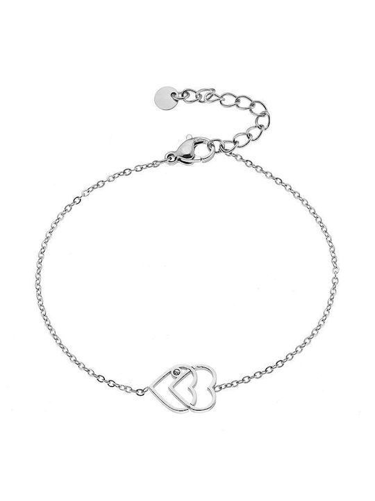 Amor Amor Bracelet Chain with design Heart made of Steel