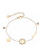 Oxzen Women's Bracelet with design Heart made of Steel Gold Plated