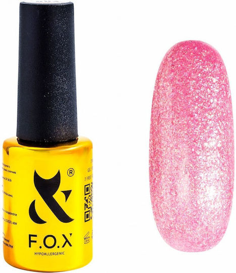 F.O.X Semi-Permanent Nail Polish 004 with Glitter 7ml 1pcs