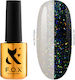 F.O.X Хибриден Лак за Нокти 001 с Glitter 7мл 1бр