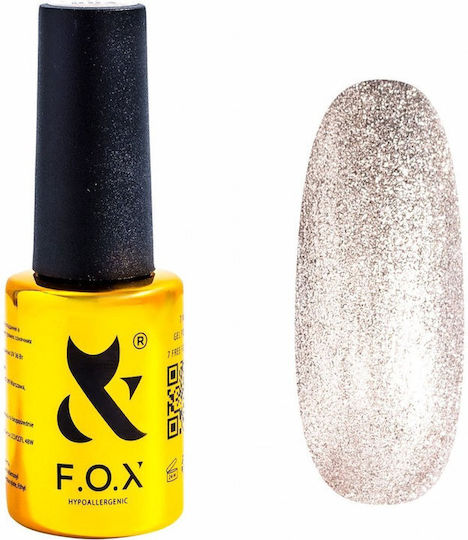 F.O.X Ημιμόνιμο Βερνίκι Νυχιών 002 με Glitter 7ml