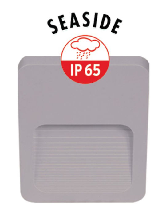 Universe Επιτοίχια Εξωτερική Πλαφονιέρα LED IP65 2W με Θερμό Λευκό Φως 9x12εκ.