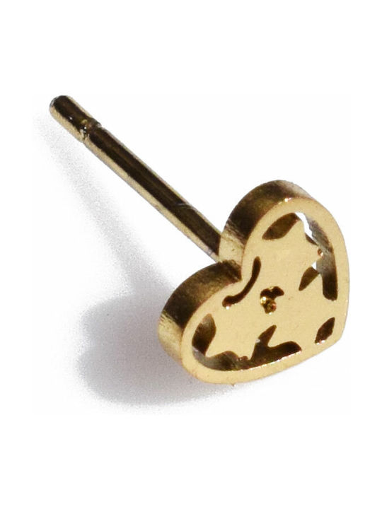 Bizoutaki Nose Earring Stud made of Steel Gold Plated