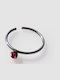 Bizoutaki Ohrring Haken Nasen aus Stahl 10mm Silber / Fuchsia