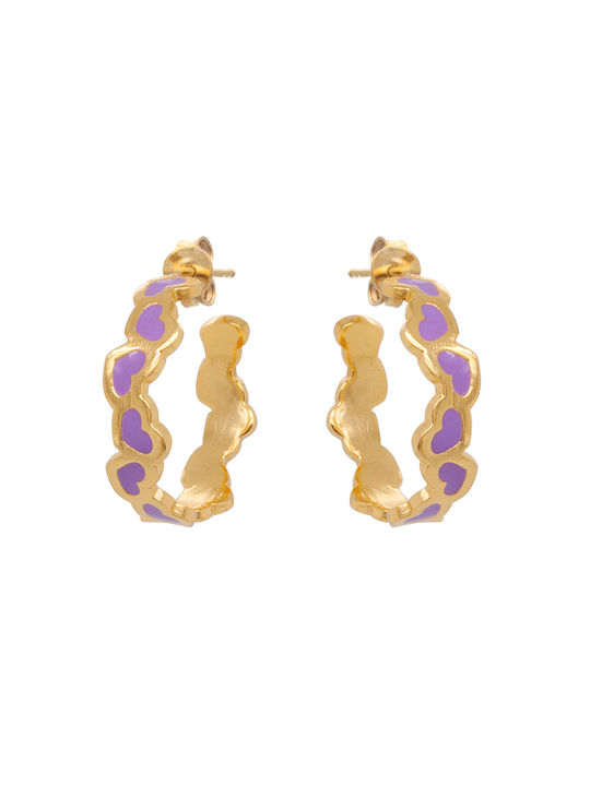 LifeLikes Earrings Hoops Gold Plated