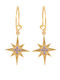 LifeLikes Earrings Hoops Gold Plated with Stones