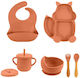 Feeding Set Squirrel made of Silicone Orange 6pcs