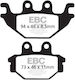 EBC Τακάκια Μοτοσυκλέτας Πίσω για Yamaha MT-125