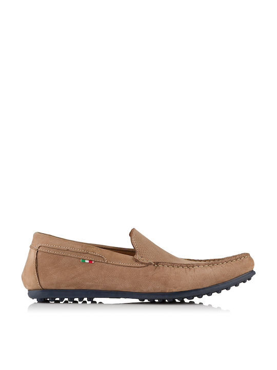 Antonio Shoes Men's Leather Moccasins Beige