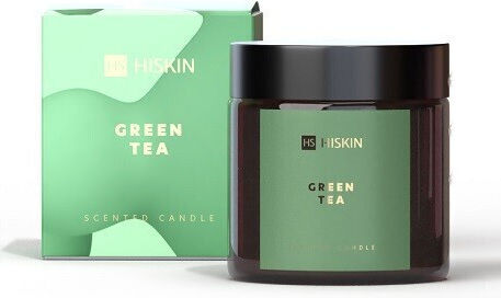 HiSkin Aromatic Soy Candle Green Tea in Jar with Green Tea Scent 100g