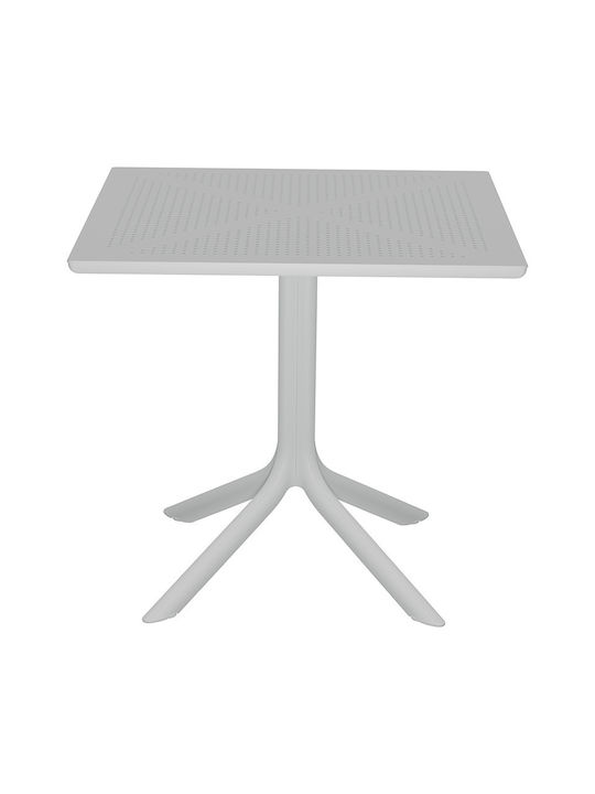 Τραπέζι για Μικρούς Εξωτερικούς Χώρους από Πολυπροπυλένιο Groovy 80x80x74.5εκ.