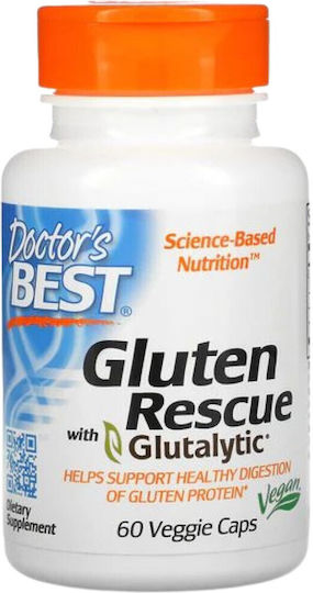 Doctor's Best Gluten Rescue Glutalytic Специална Хранителна Добавка 60 Растителни Капсули