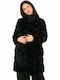 Frauen Pelz Schwarz FUR-83543 (BLK)