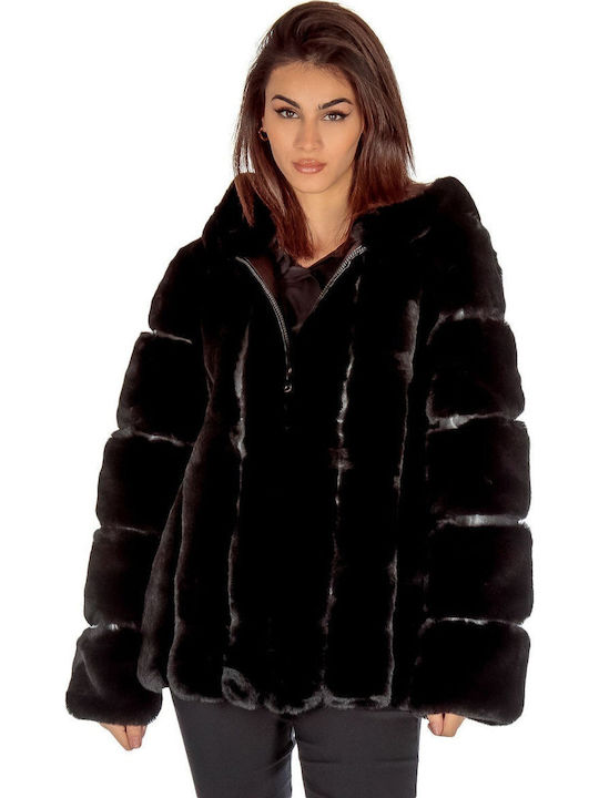 Women's Short Fur Black