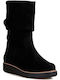 Suede Women's Ankle Boots Black