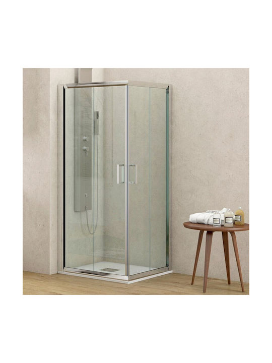 Karag Flora 100 NFL1009090180 Cabin for Shower with Sliding Door 90x90x180cm Clear Glass