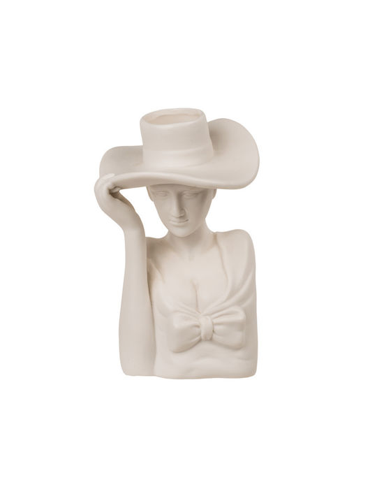 Out of the Blue Vază Decorativă Ceramică Lady Albă 9.5x17xÎnălțime 17cm
