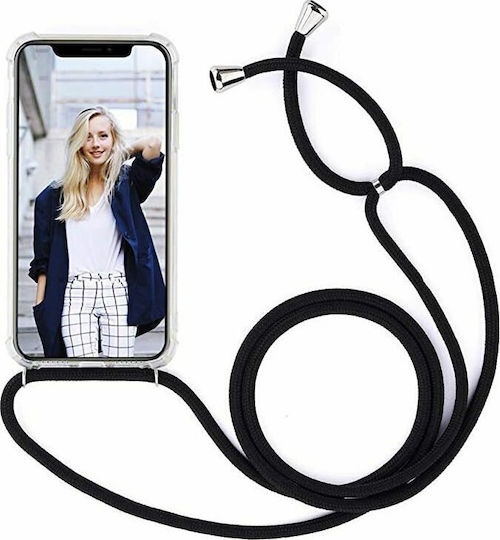 Technovo Lace Back Cover Σιλικόνης με Λουράκι Διάφανο (iPhone 11 Pro Max)