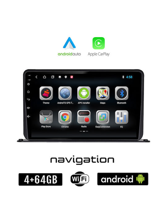 Booma Sistem Audio Auto (Bluetooth/USB/WiFi/GPS/Apple-Carplay/Android-Auto) cu Ecran Tactil 10"