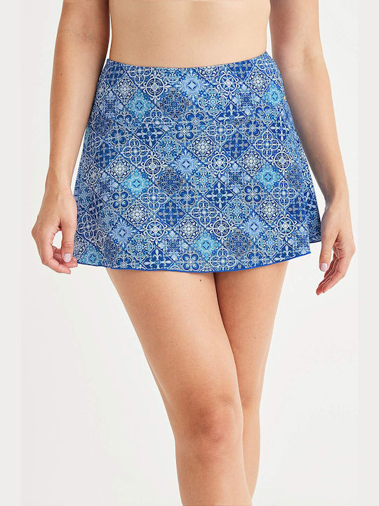 Happy Sizes Bikini Skirt Blue -ΜΠΛΕ