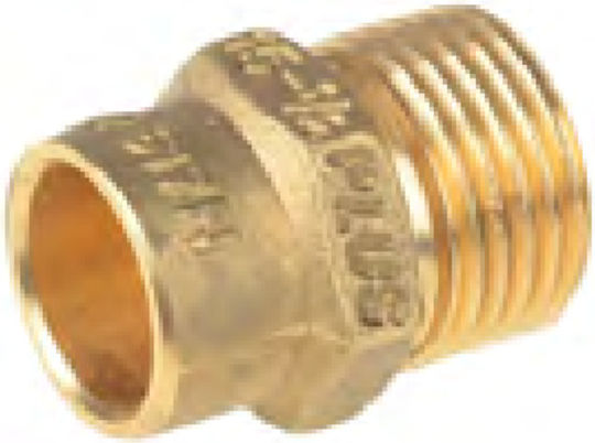 Cherbros Male Pneumatic Fitting Brass 3/4" 18mm 0910180607