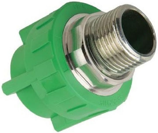 Plastherm Мъжки Пневматичен монтаж Полипропилен 20мм P1501