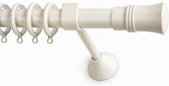 Anartisi Metallic Curtain Pole Leon Single Φ25mm 240cm Ecru