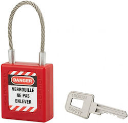 Thirard Plastic Padlock with Cable with Key 40m...
