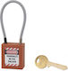 Thirard Plastic Padlock with Cable with Key 38mm Orange 1pcs
